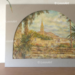 view of Jaffa
paper,watercolor,pastel
size 50 * 35cm