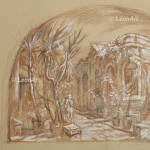 working process.
preliminary sketch