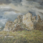Ruins of the castle.
watercolor,pastel,paper.
size 64 * 43cm