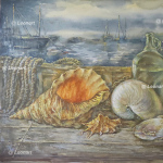 Evening Dock
watercolor.acrylic,
handmade paper.
size 68 * 48cm